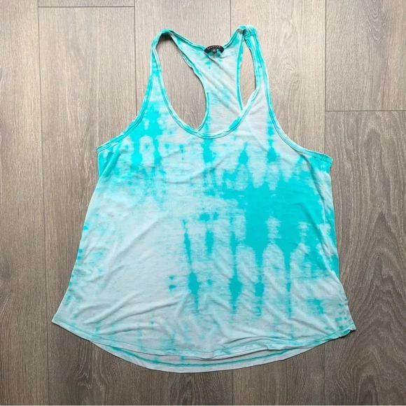Aritzia Talula Tie Dye Tank Top Burnout Sleeveless Turquoise Green Size XS - Picture 4 of 11